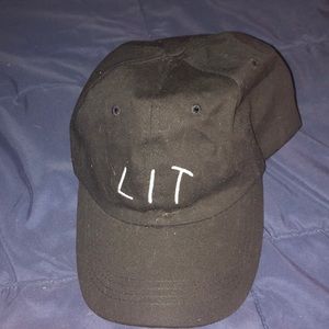Lit black ball cap